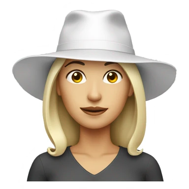 white-hat-woman sticker