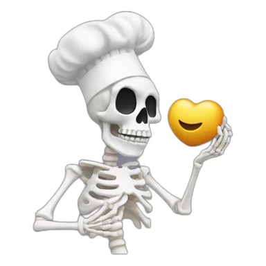 skeleton Chef Kiss Pinched Fingers sticker
