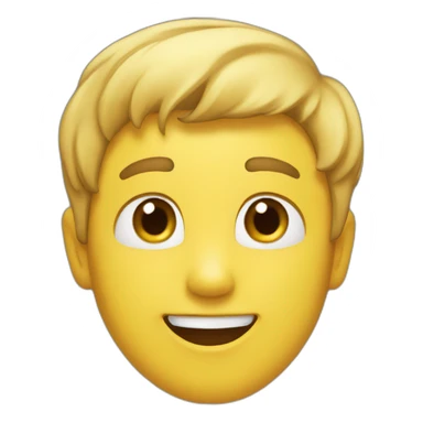 an excited boy with the eyes of heart sticker