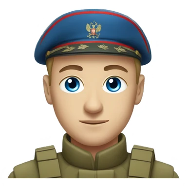 russian soldier with blue eyes sticker