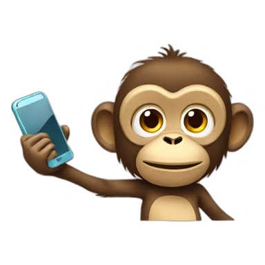 Monkey with a phone sticker