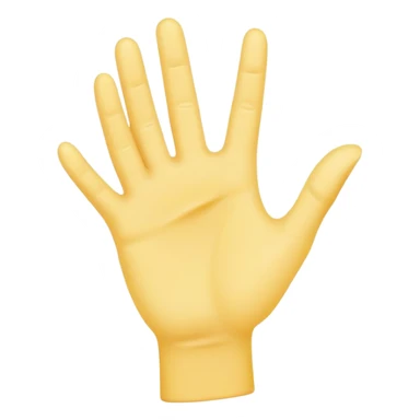 Yellow hand with pinky sticking up sticker