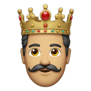 El bey Tunisia with a moustache and a crown sticker