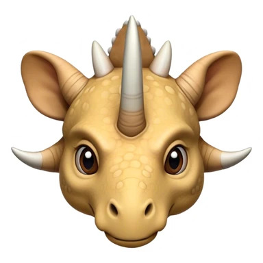 Une tête de tricératop qui ressemble au doudou noukie ´s de face  sticker