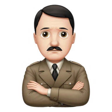 hitler crossing his arms to signal no sticker