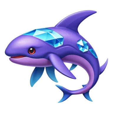 Pokemon legendary purple and cian crystal kyogre sticker
