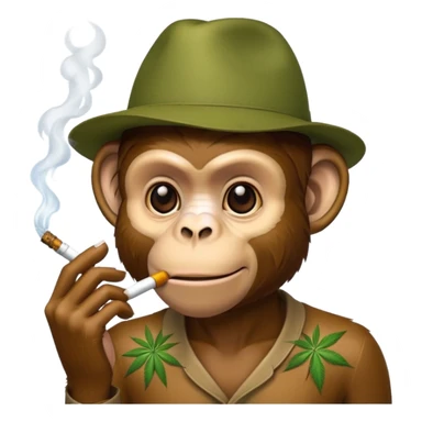 Cannabis rauchender Affe  sticker