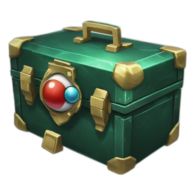 Pokemon Game LootCase Color DarkGreen Rich Treasure Legendary Epic Pokeballs Pokemons and Pokemon Items Inside this have Shiny Glow sticker