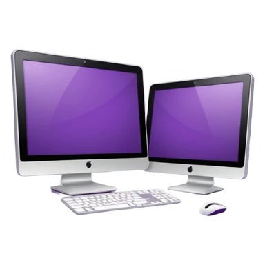 2 dark purple wide screen monitors sticker