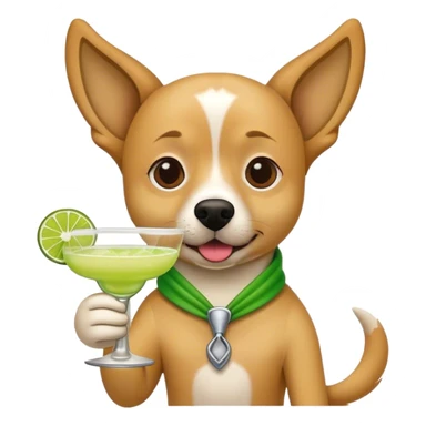 Dog drinking a margarita sticker