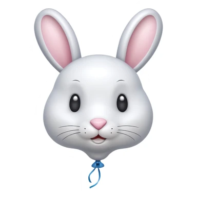 rabbit shaped flying balloons sticker