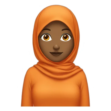girl in orange hijab sticker