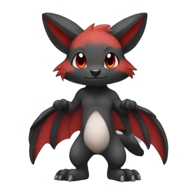 Cute cool black red animal hybrid Fakemon full body sticker