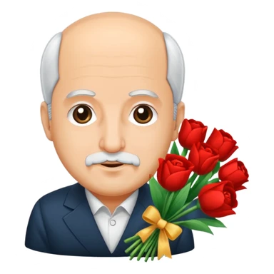 Beyaz lale buketi sticker