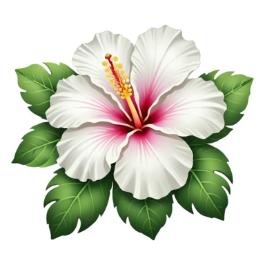 An white hibiscus emoji to copy and paste sticker
