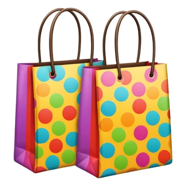 2 beautiful shopping bag with different pattern sticker