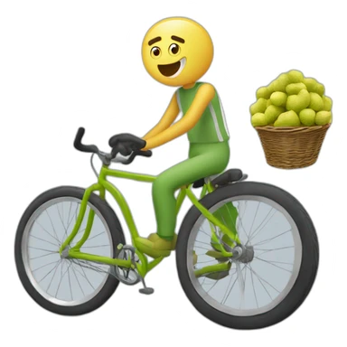 bob l'éponge qui mange des pistaches sur une bicyclette sticker