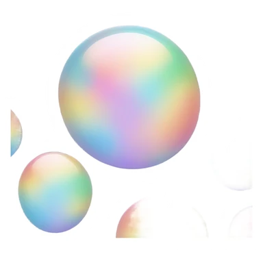 Soapy rainbow pastel bubbles sticker
