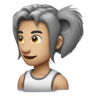 elephant with Mullet hairstyle sticker