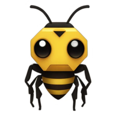 Abeja de minecraft con ojos de corazon  sticker