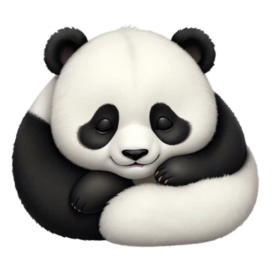 Meme-Worthy Cute Sleeping Baby Panda Portrait Emoji, Head resting peacefully with a contented smile, showcasing a tiny, irresistibly fluffy build and a luxuriously soft black and white Fur, eyes shut in a serene, restful nap, Simplified yet hilariously adorable features, highly detailed, glowing with a soft, drowsy light, high shine, relaxed and utterly lovable, stylized with an air of playful laziness, bright and heartwarming, soft glowing outline, capturing the essence of a comically sleepy baby panda, so meme-worthy it feels like it could instantly become the next viral sensation of adorable slumber! sticker
