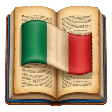 italian flag on dictionary sticker