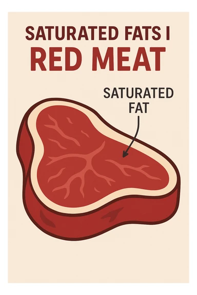 grassi saturi carne rossa sticker