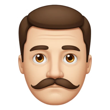  sad 35 years old father with mustache  sticker