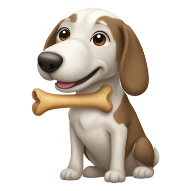DOG WITH BONE AND HODIE sticker