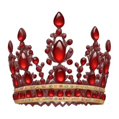 Realistic dark red tiara sticker