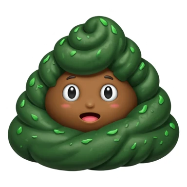 dark green poop sticker