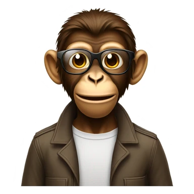 Monkey with Sun Glasser and tingir out.  sticker