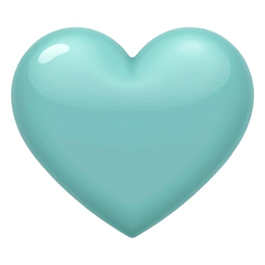 Pastel teal heart sticker