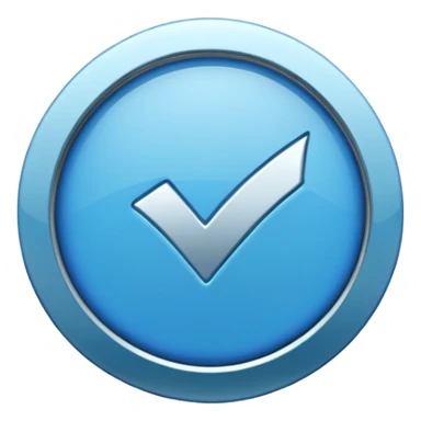 A verified blue check mark badge  sticker