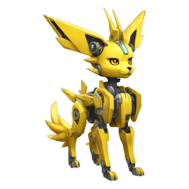 Futuristic mechanical Jolteon-mecha full body sticker