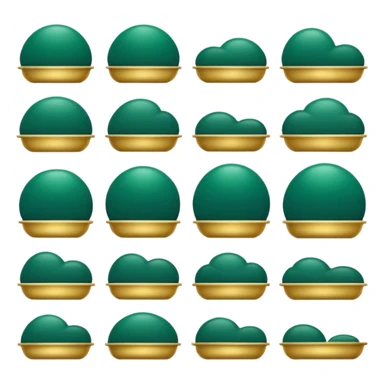 dark green emoji set for luxury seaside accommodation theme sticker