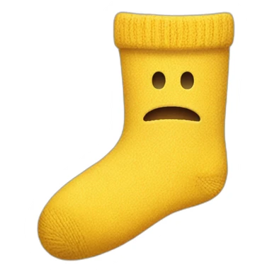 Yellow crusty sock sticker