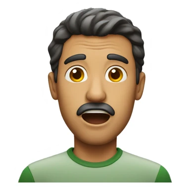 Spanish man have a surprised  sticker