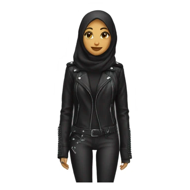 Punk hijabi leather jacket  sticker