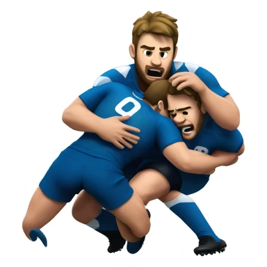 Rugby players tackle sticker