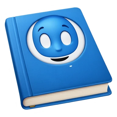 Opened blue book sticker