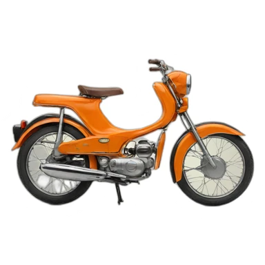 Mobylette orange 50v 1970 sticker