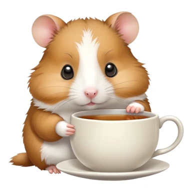 Hamster sipping tea sticker