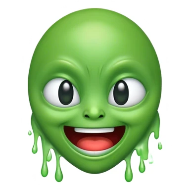 Alien emoji laughing and cryin sticker