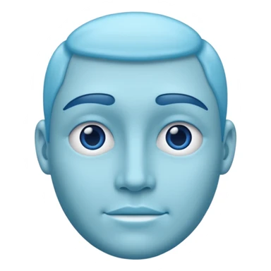 Blue face sticker