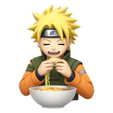 Naruto eating ramen sticker