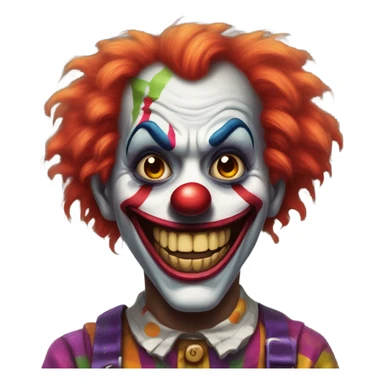 scary clown  sticker