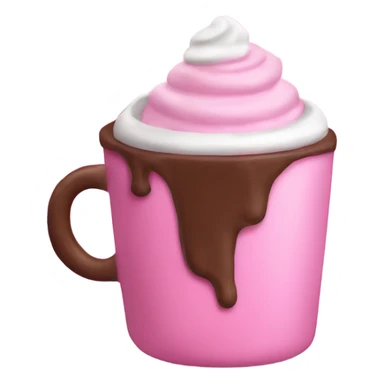 Pink hot chocolate  sticker