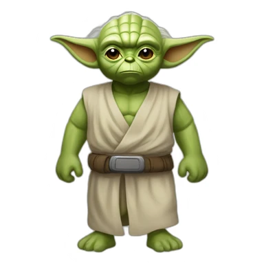 Yoda musclé sticker