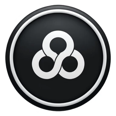 Black circle with “MB” written on in the middle of it. Nothing else sticker